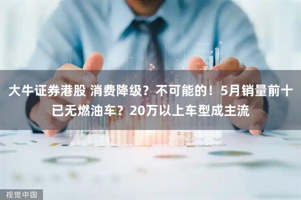大牛证券港股 消费降级？不可能的！5月销量前十已无燃油车？20万以上车型成主流